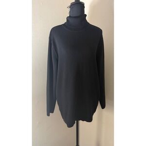 Chico Women Black XL Turtleneck Long Sleeve Pullover Sweater Cool max technology